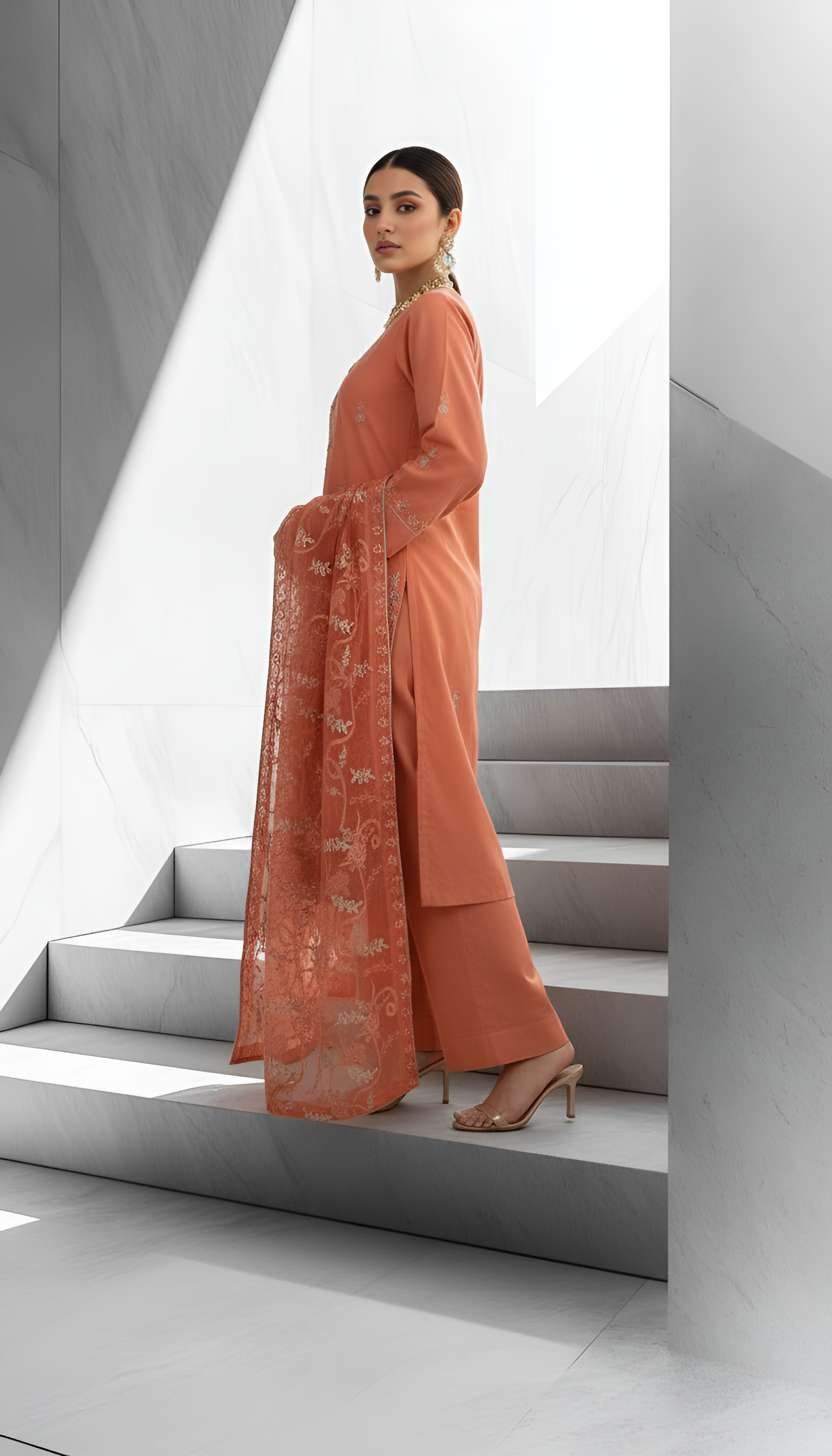 Peach – 3-Piece Unstitched