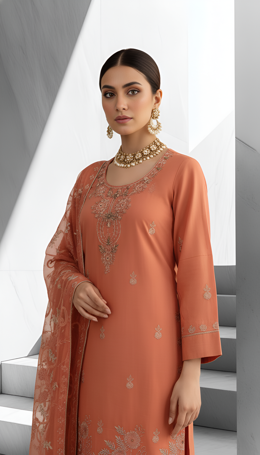 Peach – 3-Piece Unstitched