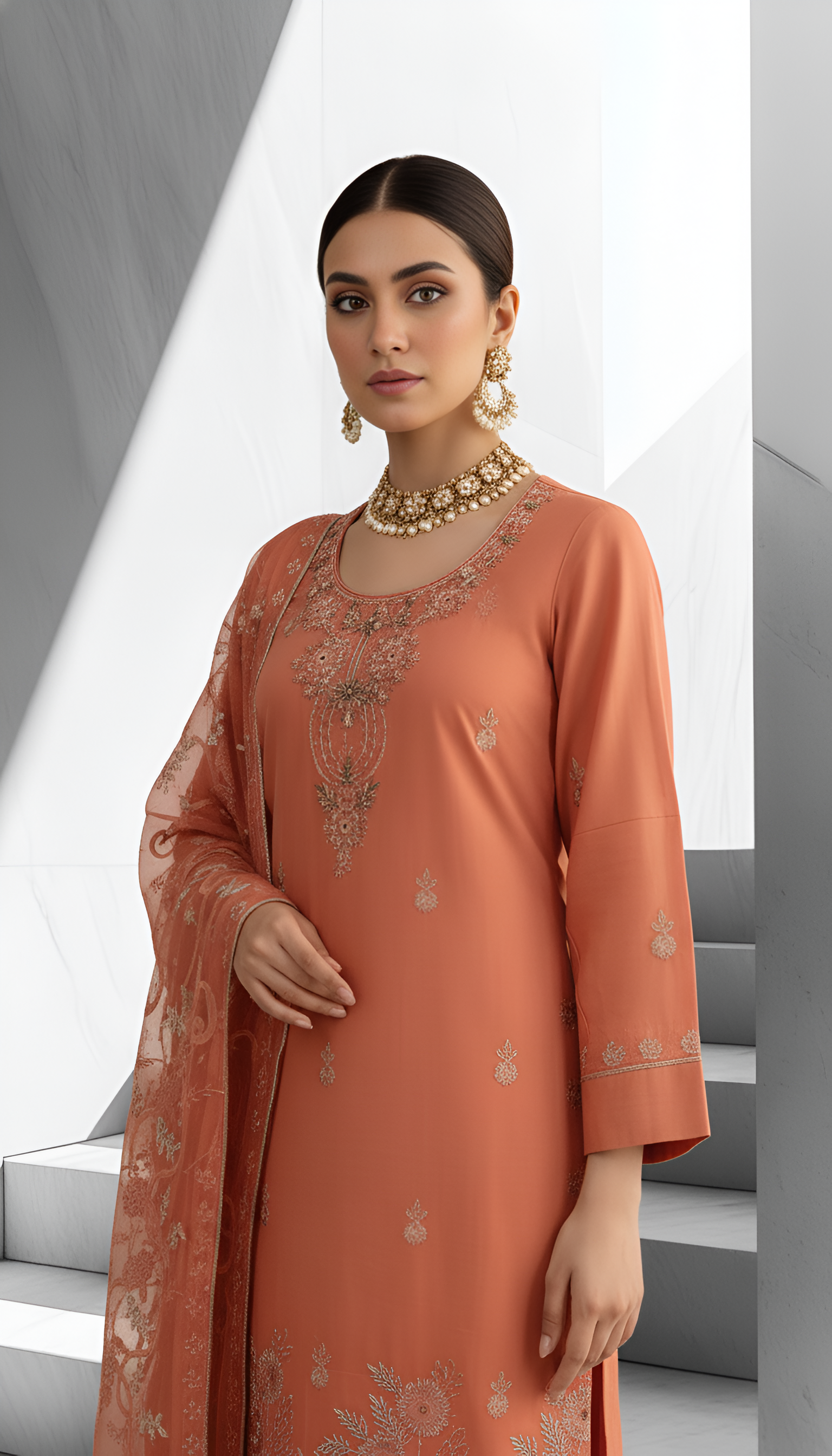 Peach – 3-Piece Unstitched