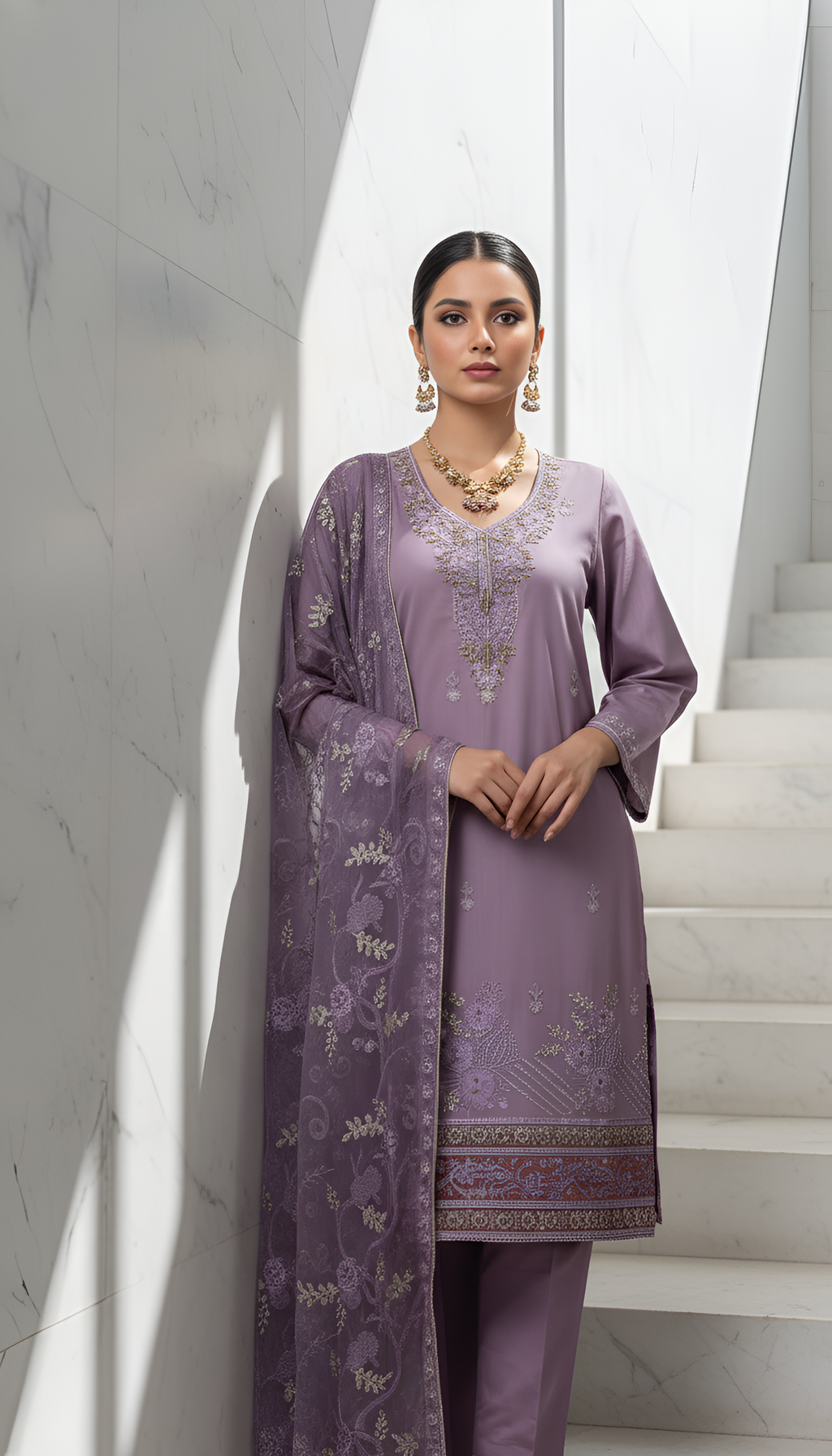 Lavender Hues – 3-Piece Unstitched