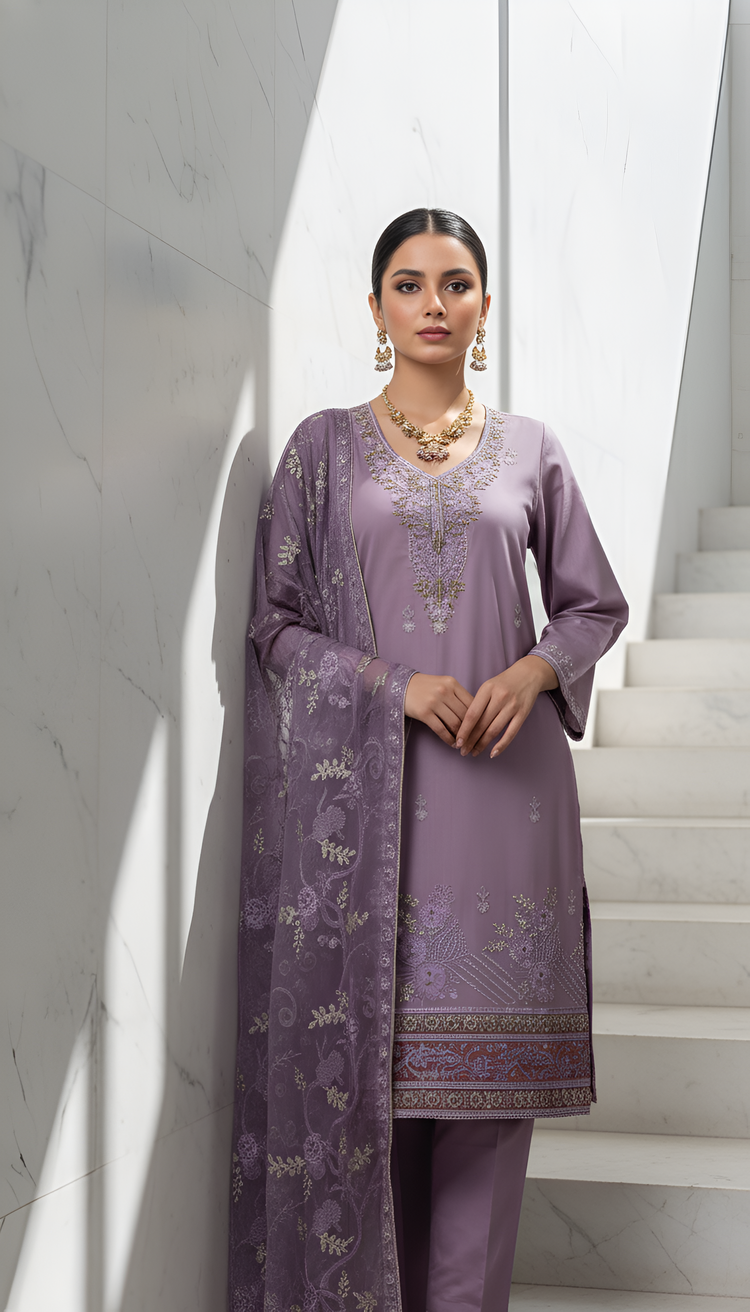 Lavender Hues – 3-Piece Unstitched