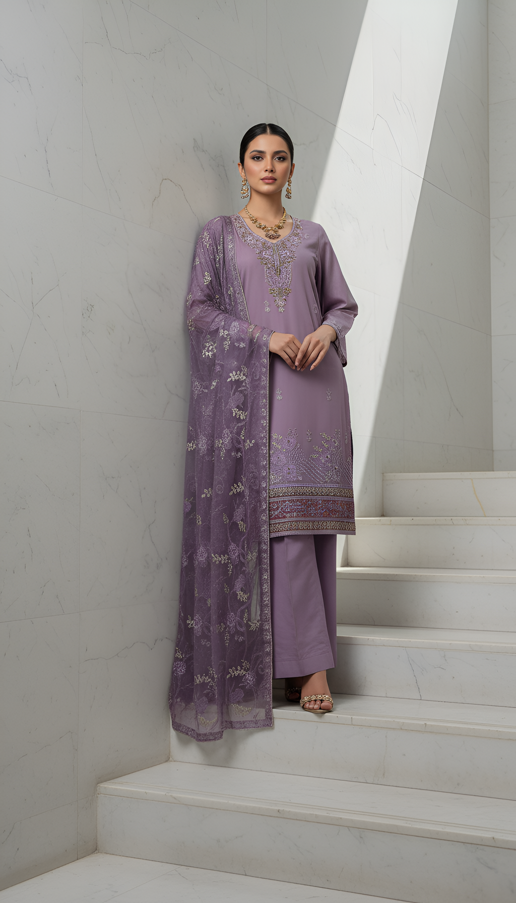 Lavender Hues – 3-Piece Unstitched