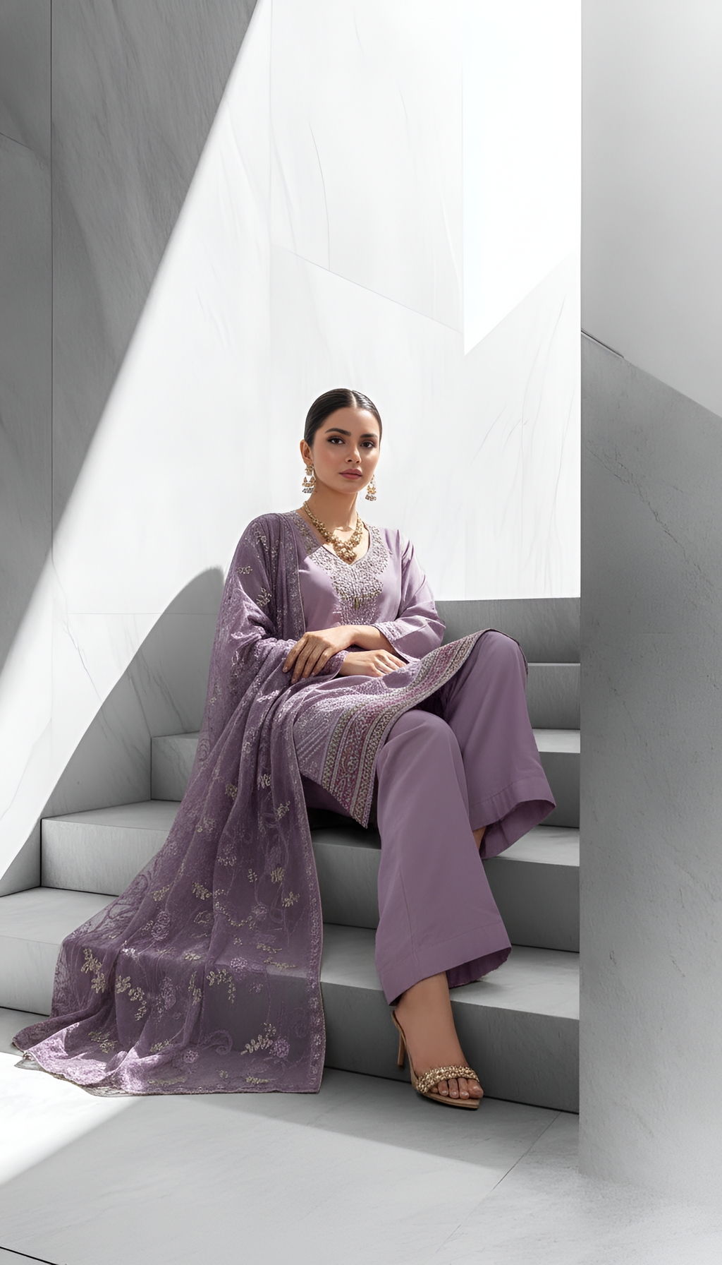 Lavender Hues – 3-Piece Unstitched